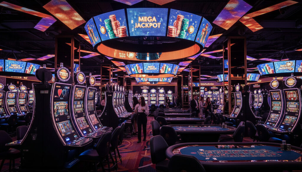 Screenshot of Wild Fortune casino lobby showing slot games and promotional banners for free spins.